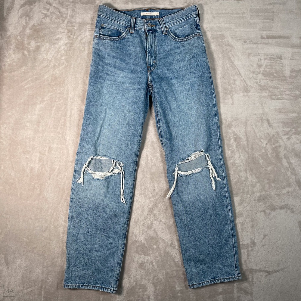 Levi's Women's Jeans '94 Baggy Denim Distressed Casual 27 Blue
